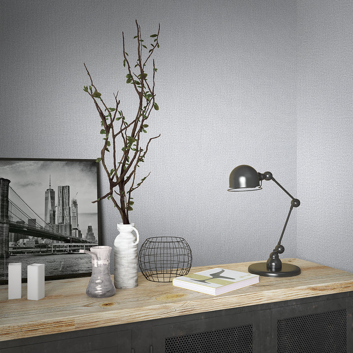 Текстилен ефект Тапет Плат Сиво Кумано