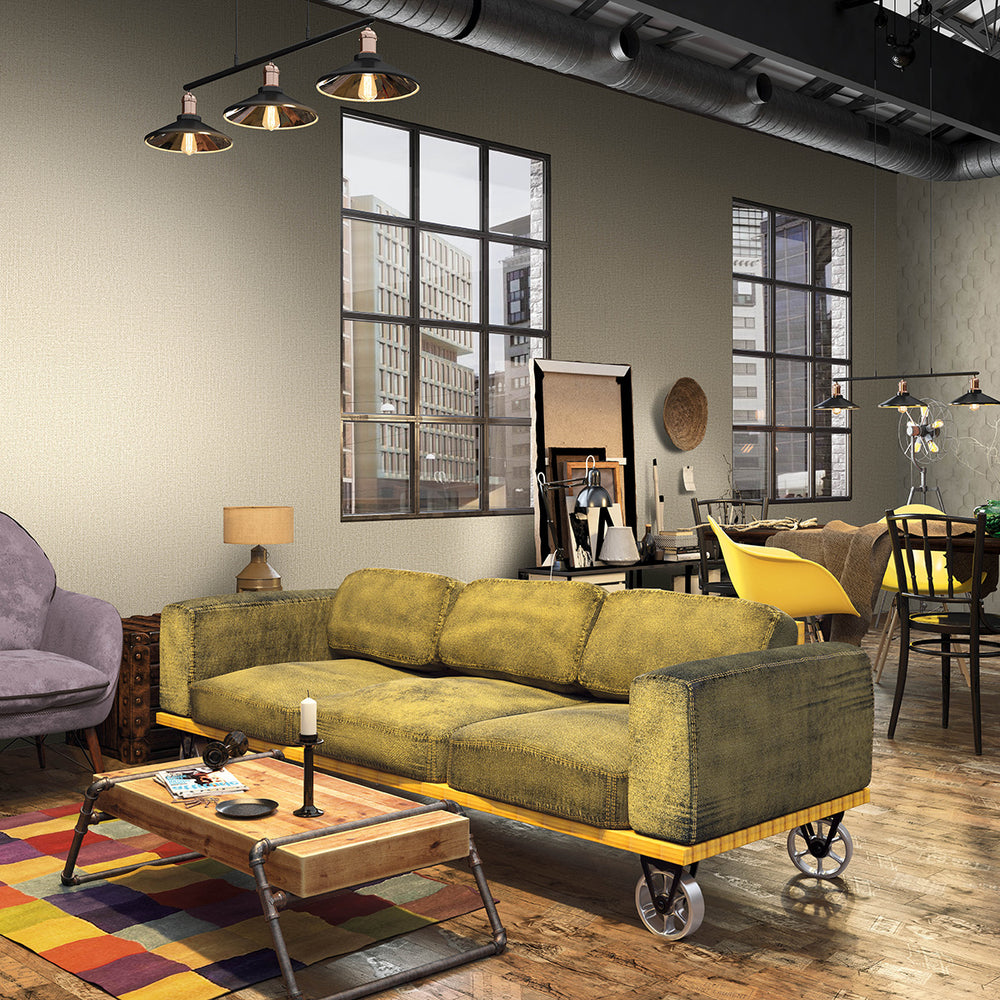 Текстилен ефект Тапет Плат Бежово Кумано