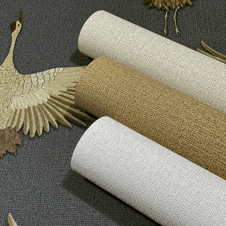 Текстилен ефект Тапет Плат Жълто Кумано