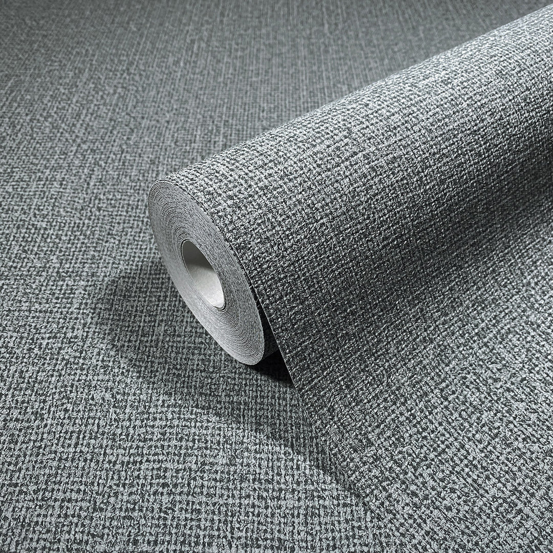 Текстилен ефект Тапет Плат Сиво зелено Кумано