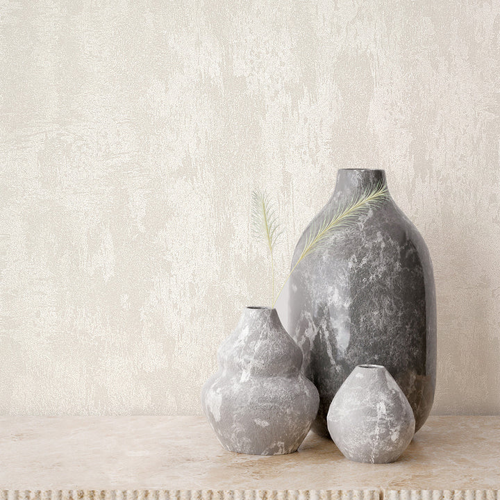 Луксозен копринен ефект Тапет Мазилка Бяло City Romance