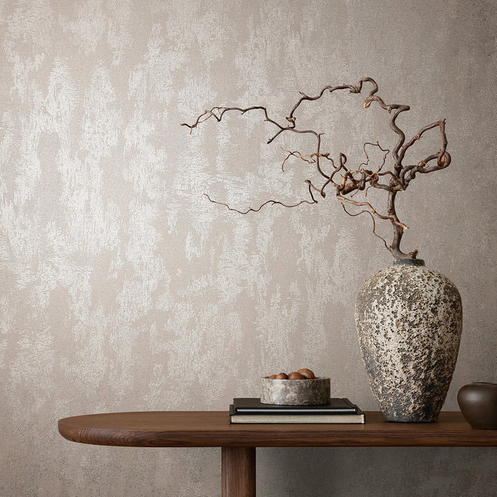 Луксозен копринен ефект Тапет Мазилка Платинено златно City Romance