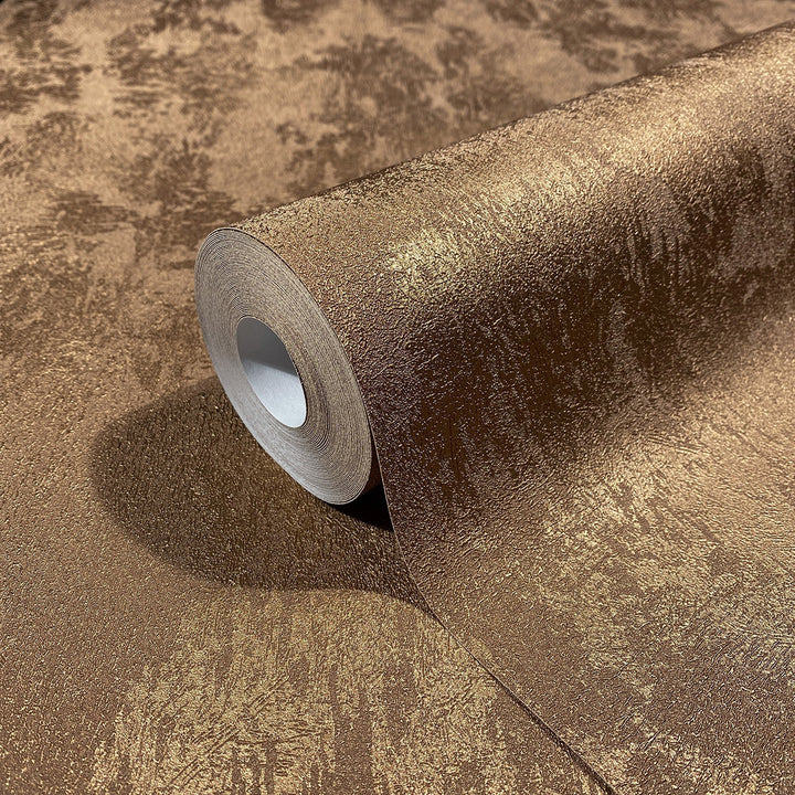 Луксозен копринен ефект Тапет Мазилка Медно златно City Romance