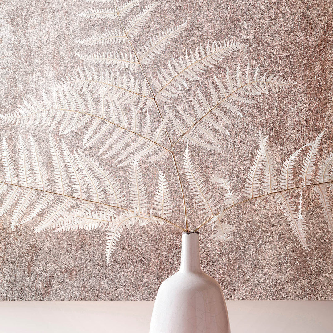 Луксозен копринен ефект Тапет Мазилка Розово златно City Romance