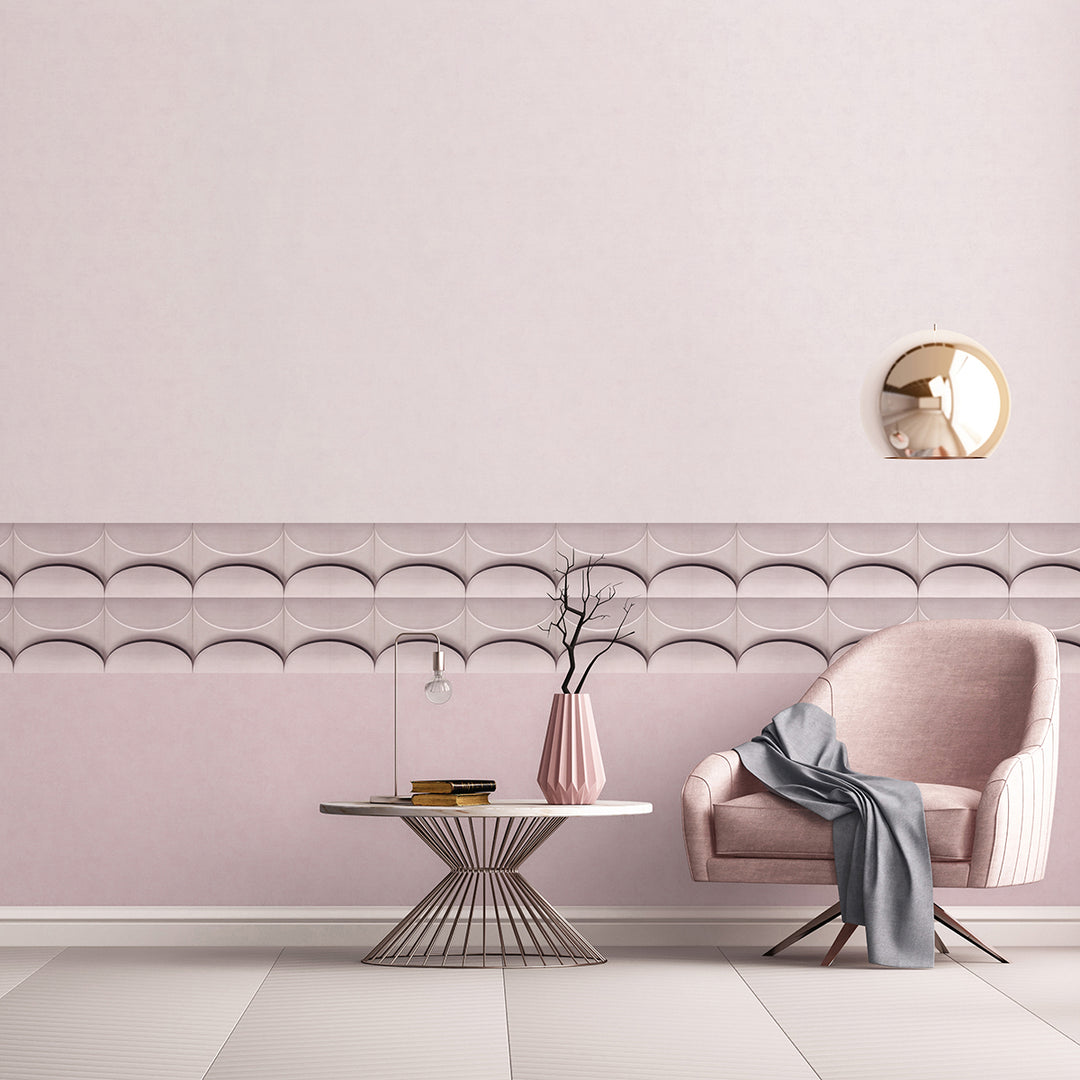 Текстилен ефект Тапет Розов Пастел плат Еден