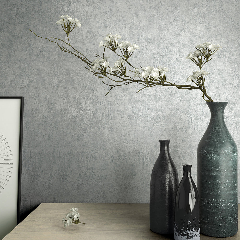 Високоустойчив Тапет Мазилка Сиво зелено Кумано