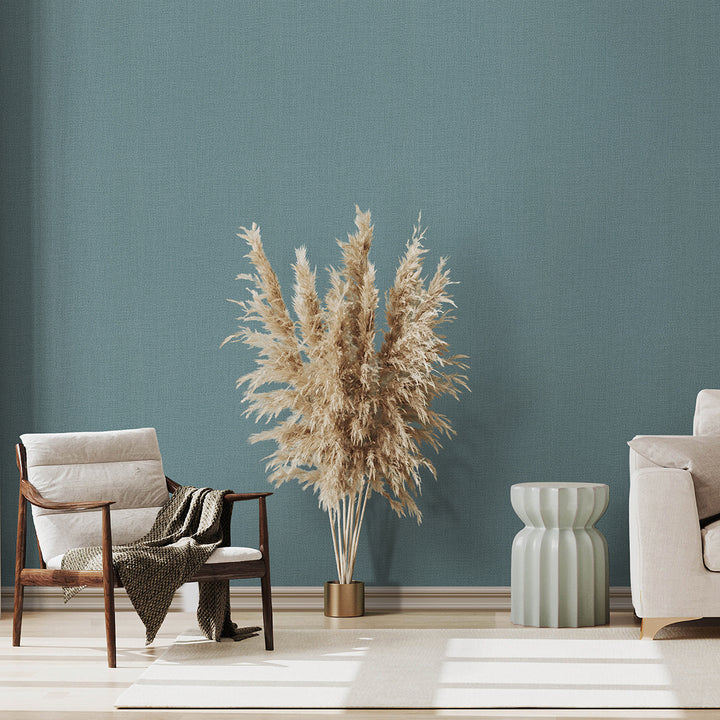 Текстилен ефект Тапет Плат Синьо Кумано