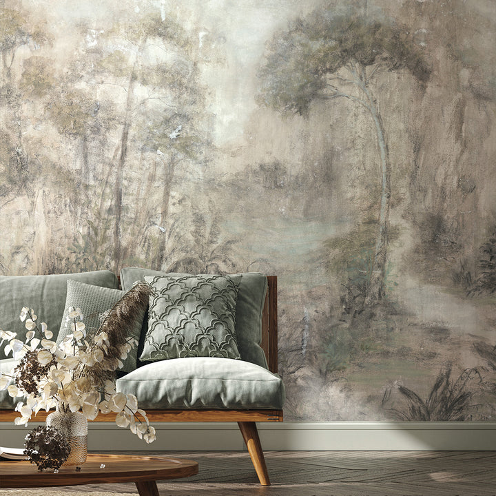 Тапет-Пано Винтидж гора Сиво бежово 3.18х2.7 м City Romance