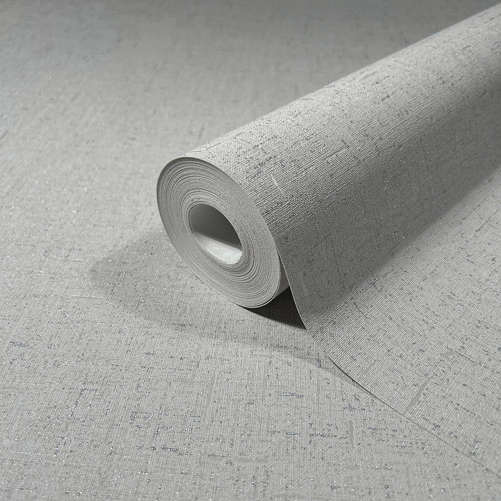 Луксозен текстилен ефект Тапет Едноцветен Сребърно беж плат City Romance