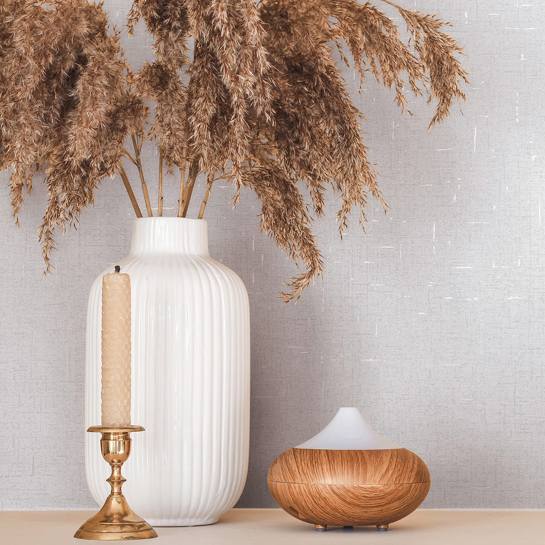 Луксозен текстилен ефект Тапет Едноцветен Бяло плат City Romance