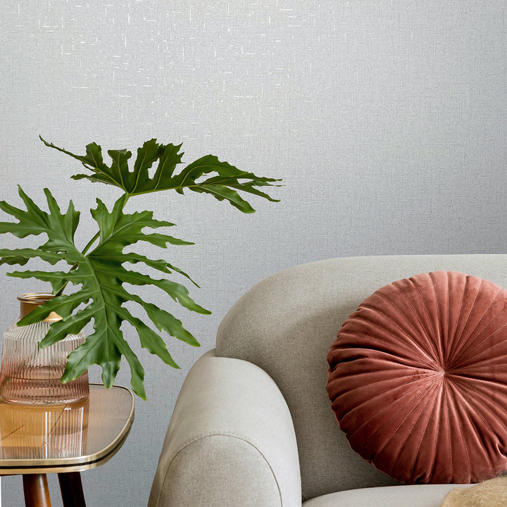 Луксозен текстилен ефект Тапет Едноцветен Кремаво плат City Romance