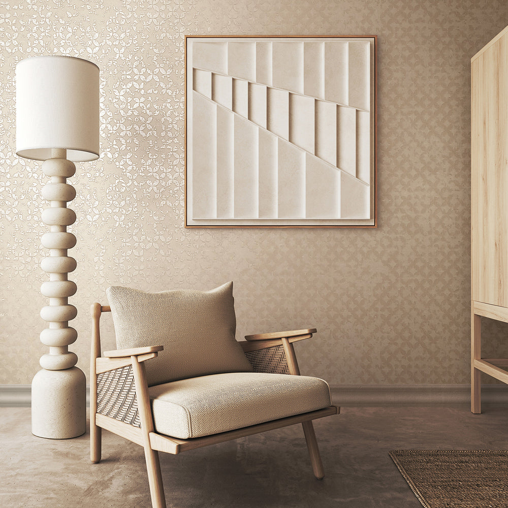 Луксозен Тапет Винтидж Кръгове Бежово City Romance