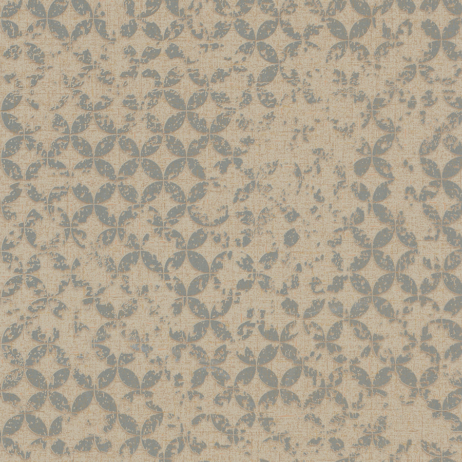 Луксозен Тапет Винтидж Кръгове Бежово розово City Romance