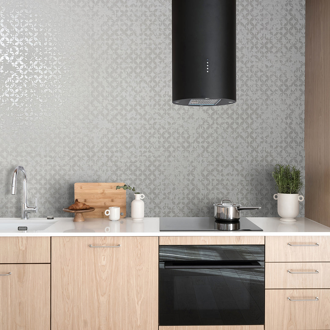 Луксозен Тапет Винтидж Кръгове Бяло City Romance