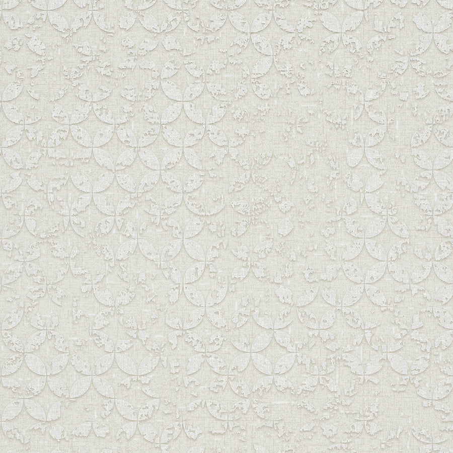 Луксозен Тапет Винтидж Кръгове Сребърно бежово City Romance