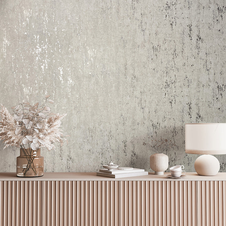 Луксозен Тапет Винтидж мазилка Таупе City Romance