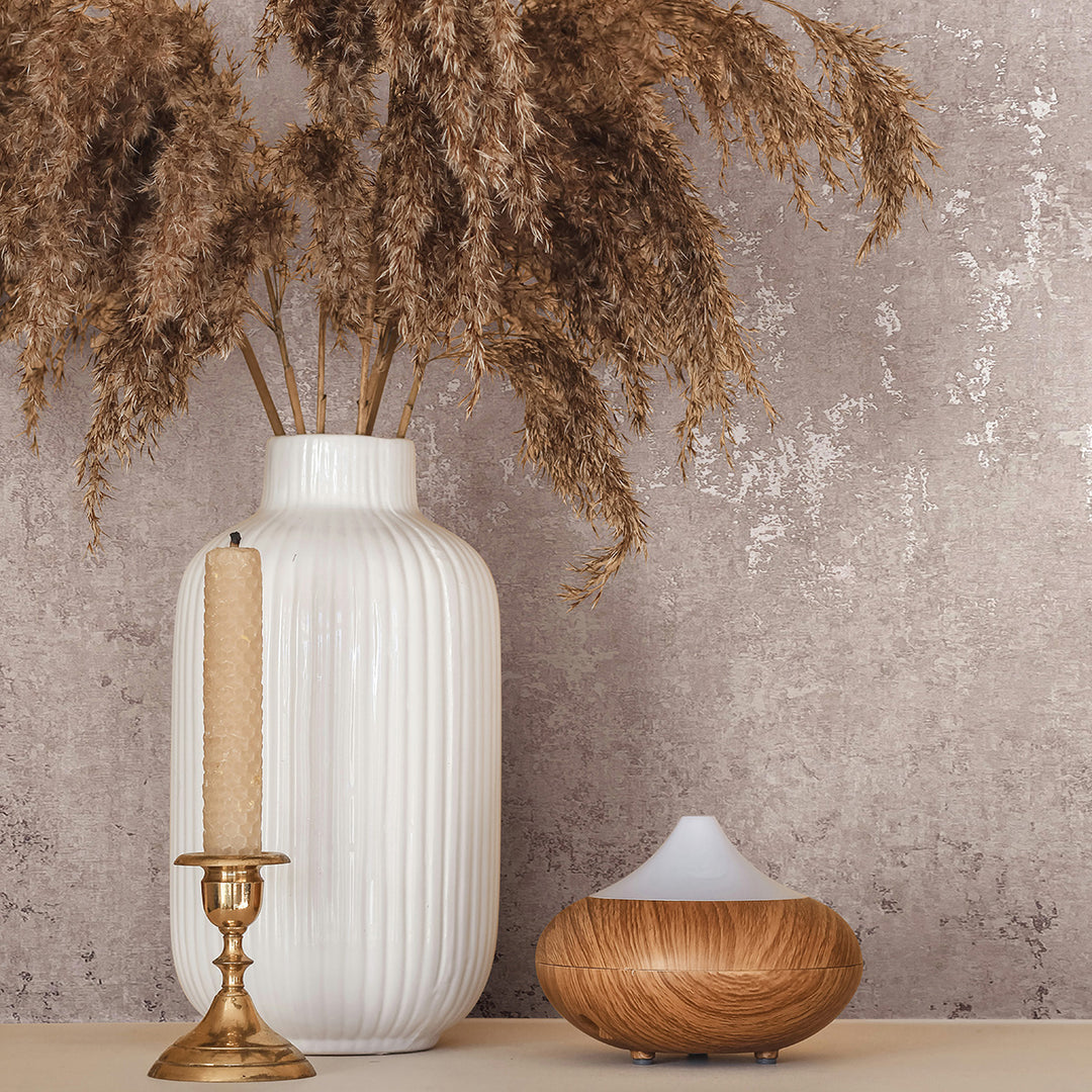 Луксозен Тапет Винтидж мазилка Сиво бежово City Romance