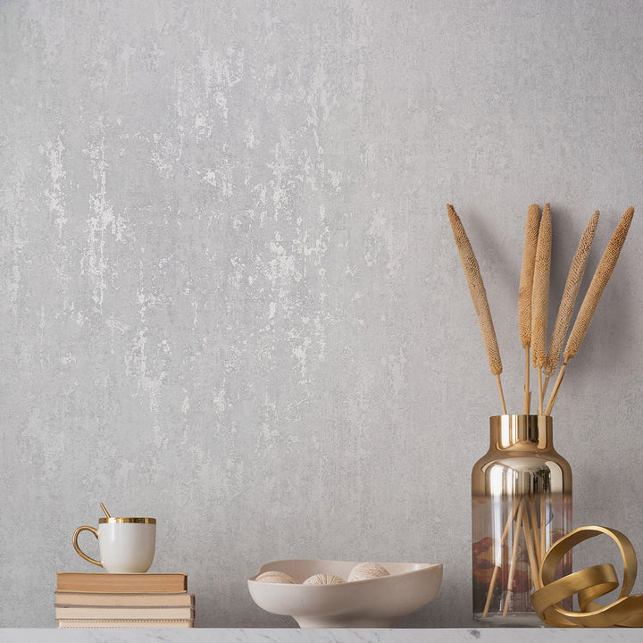 Луксозен Тапет Винтидж мазилка Бяло City Romance