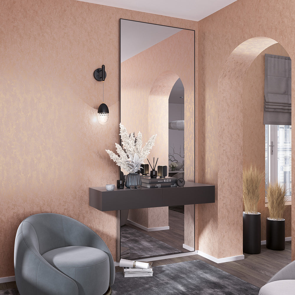 Луксозен копринен ефект Тапет Мазилка Розово City Romance