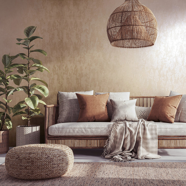 Луксозен копринен ефект Тапет Мазилка Бежово розово City Romance