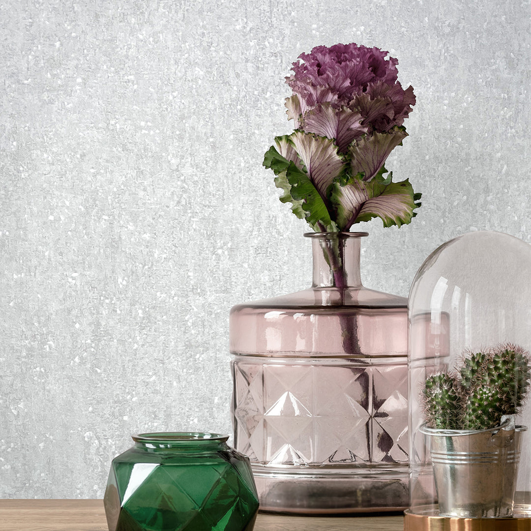 Луксозен Тапет Фина мазилка Сиво бяло City Romance