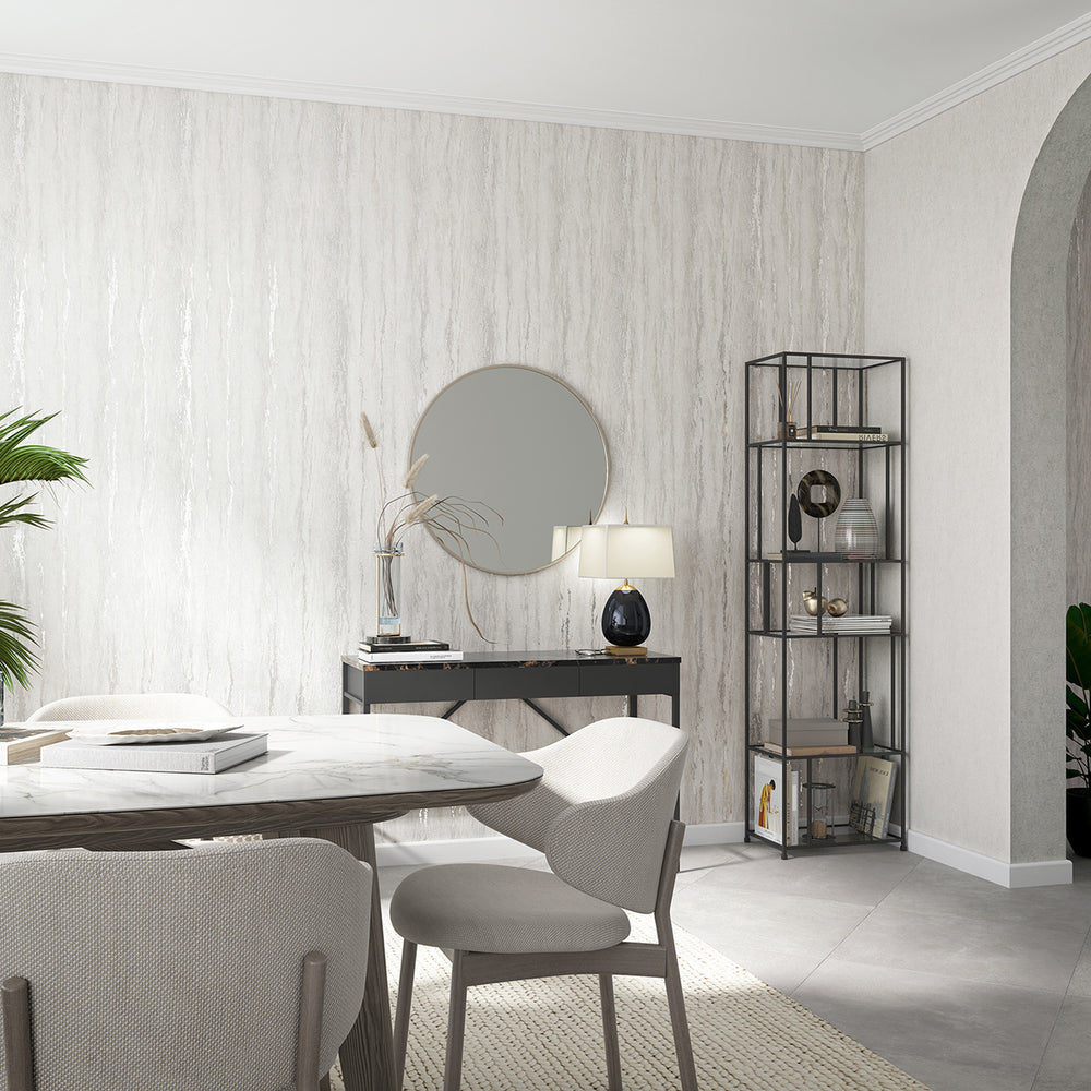 Луксозен Тапет Винтидж мазилка Светло сиво City Romance