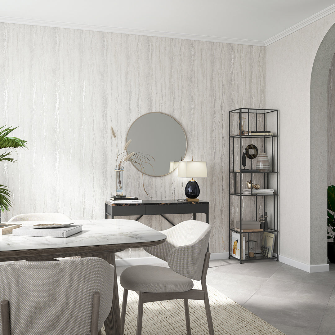 Луксозен Тапет Винтидж мазилка Светло сиво City Romance