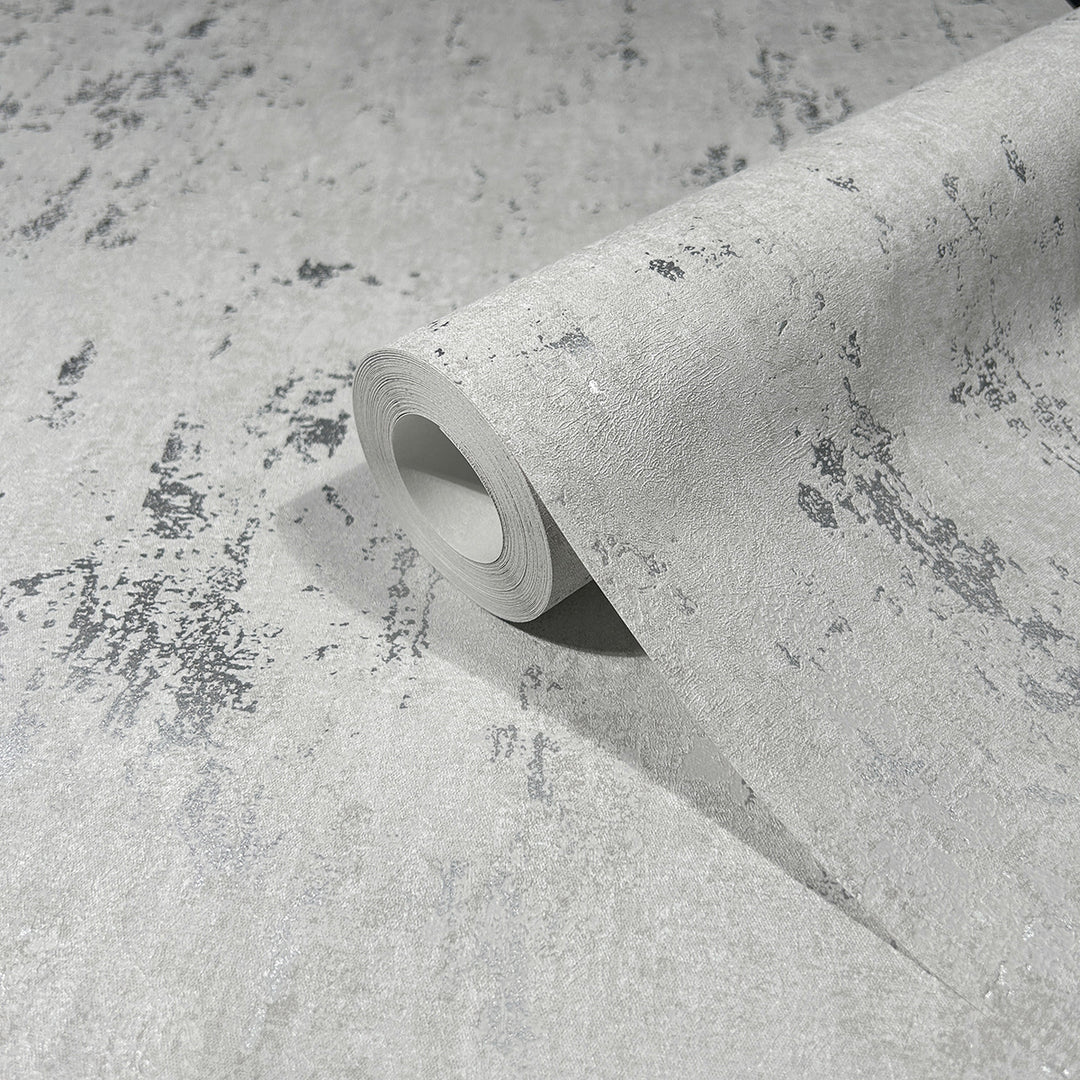 Луксозен Тапет Винтидж мазилка Сиво City Romance