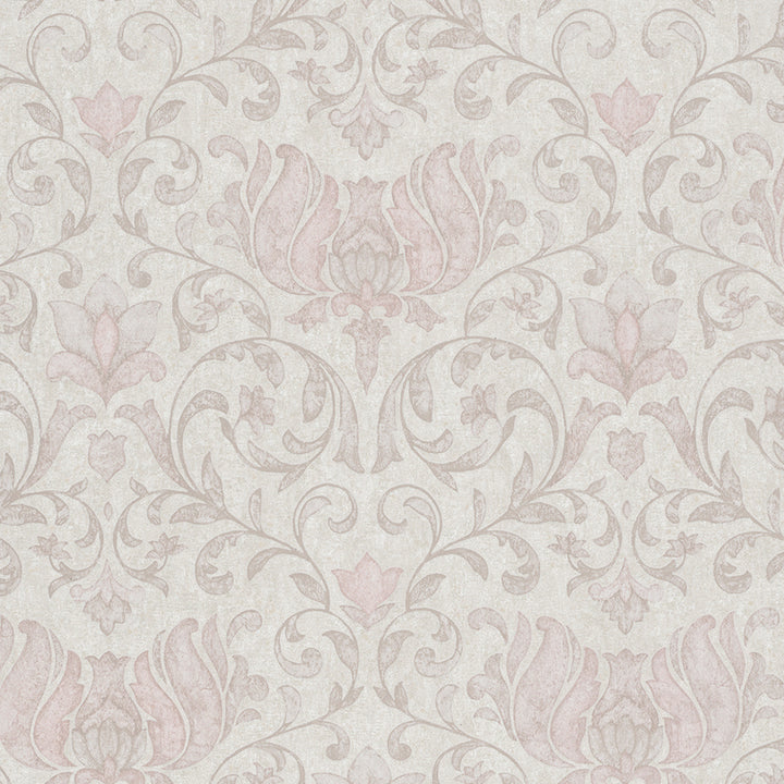 Луксозен Тапет Розови Орнаменти Бежово City Romance