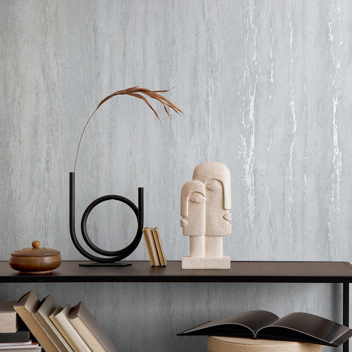 Луксозен Тапет Вертикална мазилка Бяло City Romance