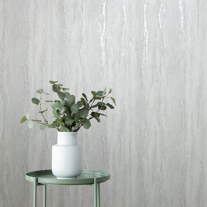 Луксозен Тапет Вертикална мазилка Бяло City Romance