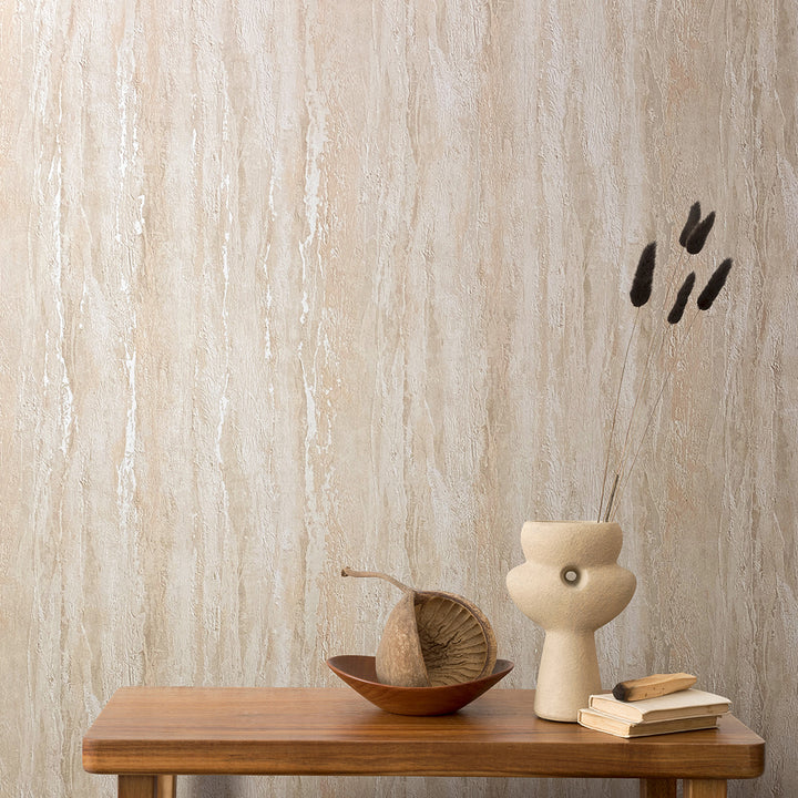 Луксозен Тапет Вертикална мазилка Бежово City Romance