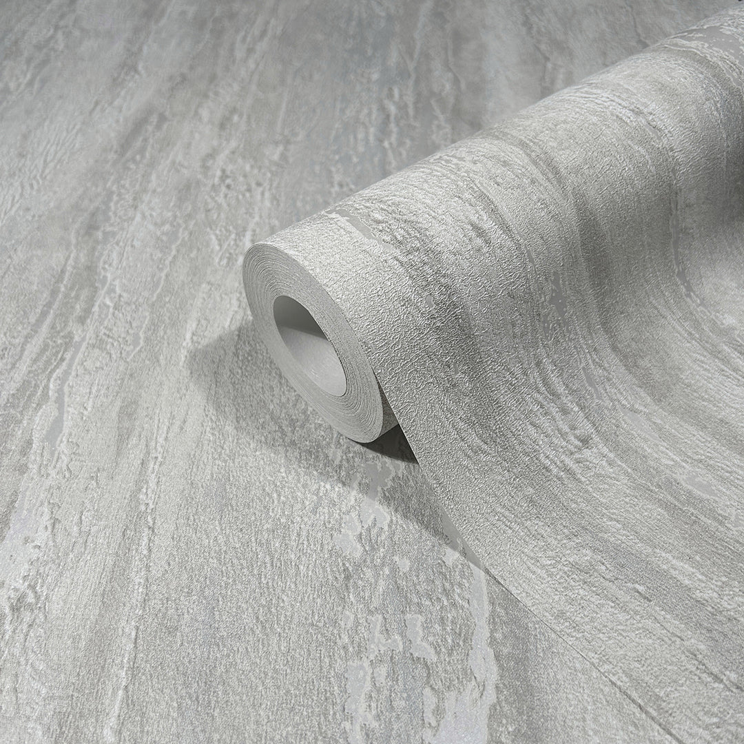 Луксозен Тапет Вертикална мазилка Бежово сребърно City Romance