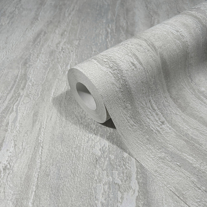 Луксозен Тапет Вертикална мазилка Бежово сребърно City Romance