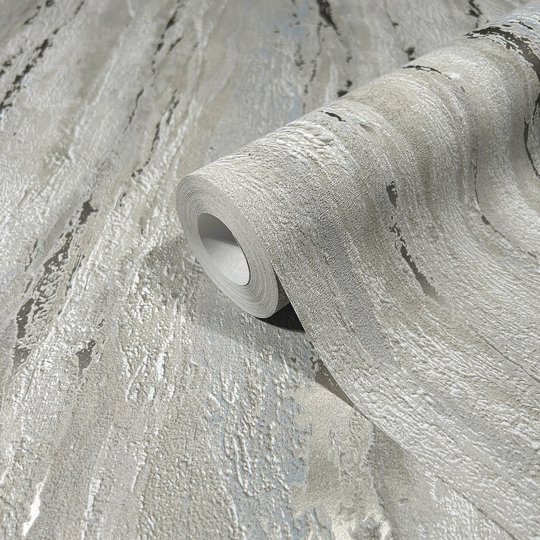 Луксозен Тапет Вертикална мазилка Сиво City Romance