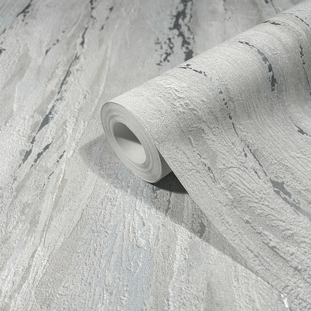 Луксозен Тапет Вертикална мазилка Светло сиво City Romance