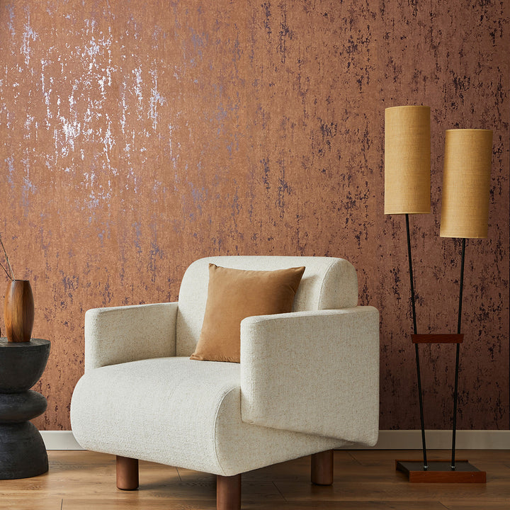 Луксозен Тапет Винтидж мазилка Кафяво City Romance