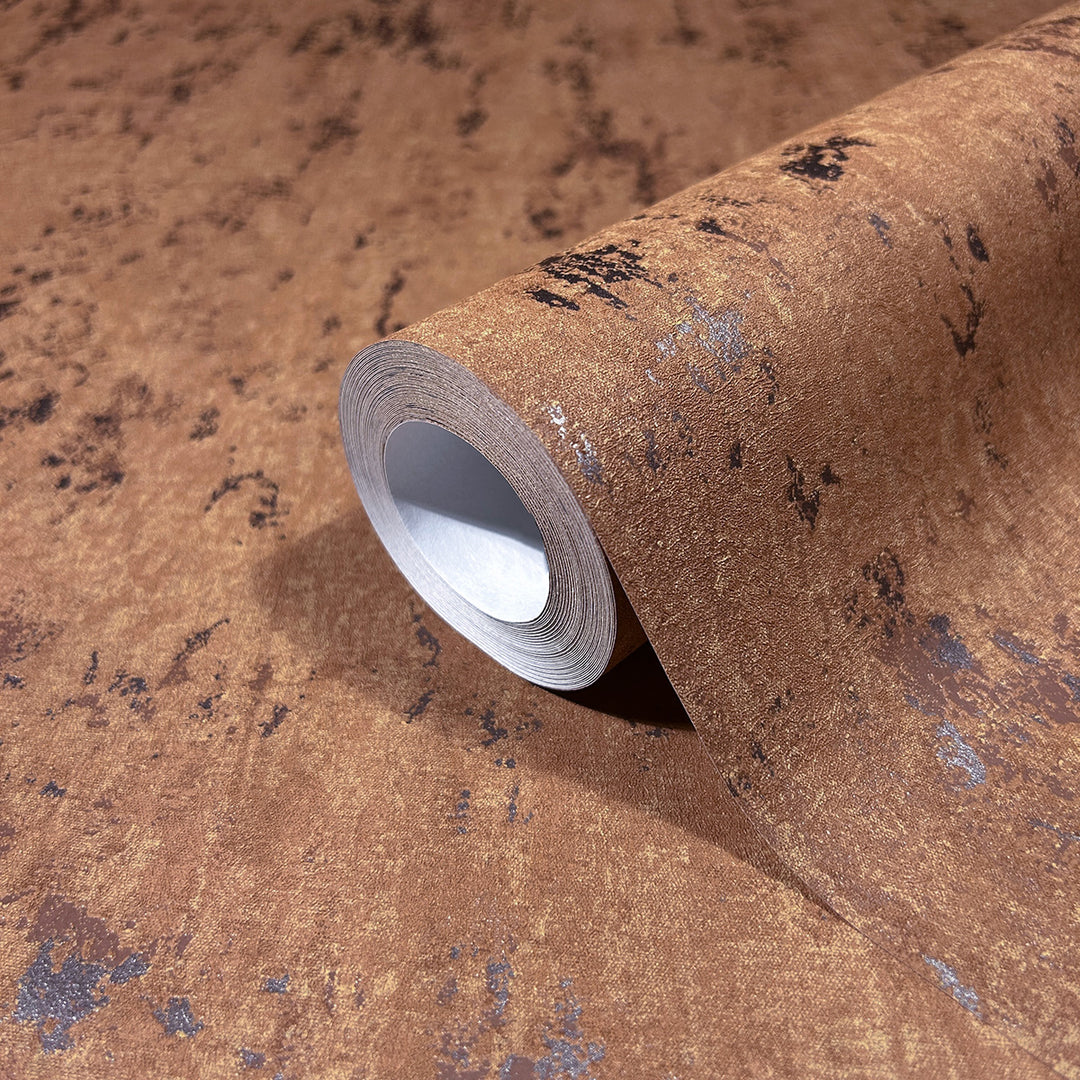 Луксозен Тапет Винтидж мазилка Кафяво City Romance