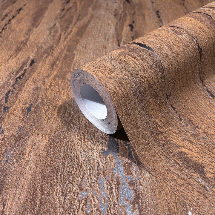 Луксозен Тапет Вертикална мазилка Кафяво City Romance