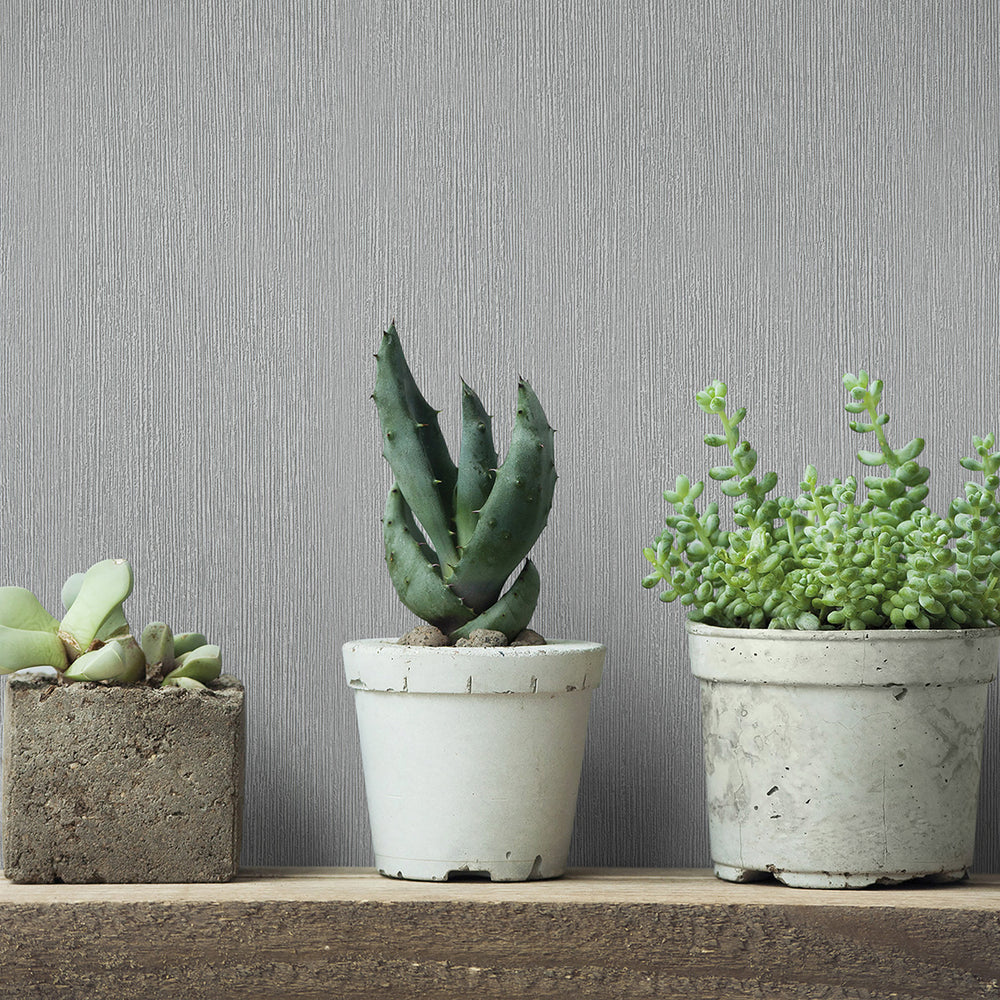 Винилов високоустойчив Тапет Едноцветен Сиво Timber