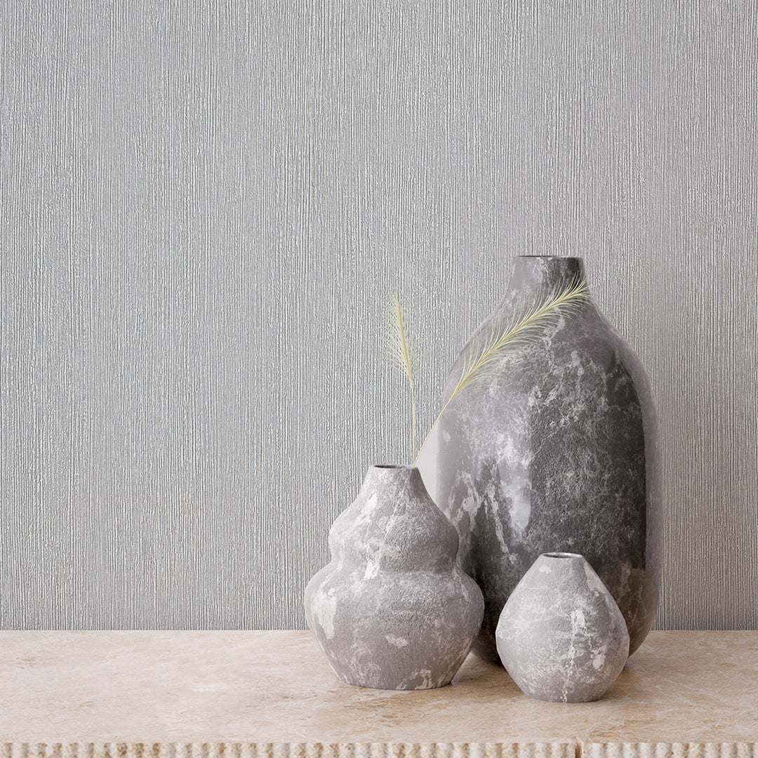 Винилов високоустойчив Тапет Едноцветен Сиво Timber