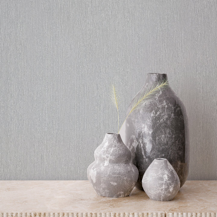 Винилов високоустойчив Тапет Едноцветен Сиво Timber