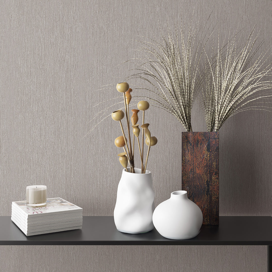 Винилов високоустойчив Тапет Едноцветен Бежово сиво Timber