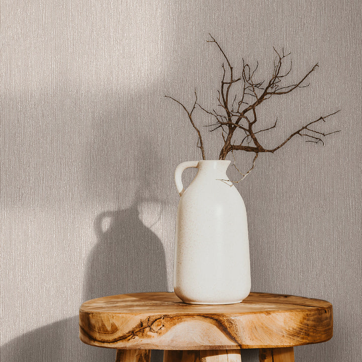 Винилов високоустойчив Тапет Едноцветен Бежово сиво Timber