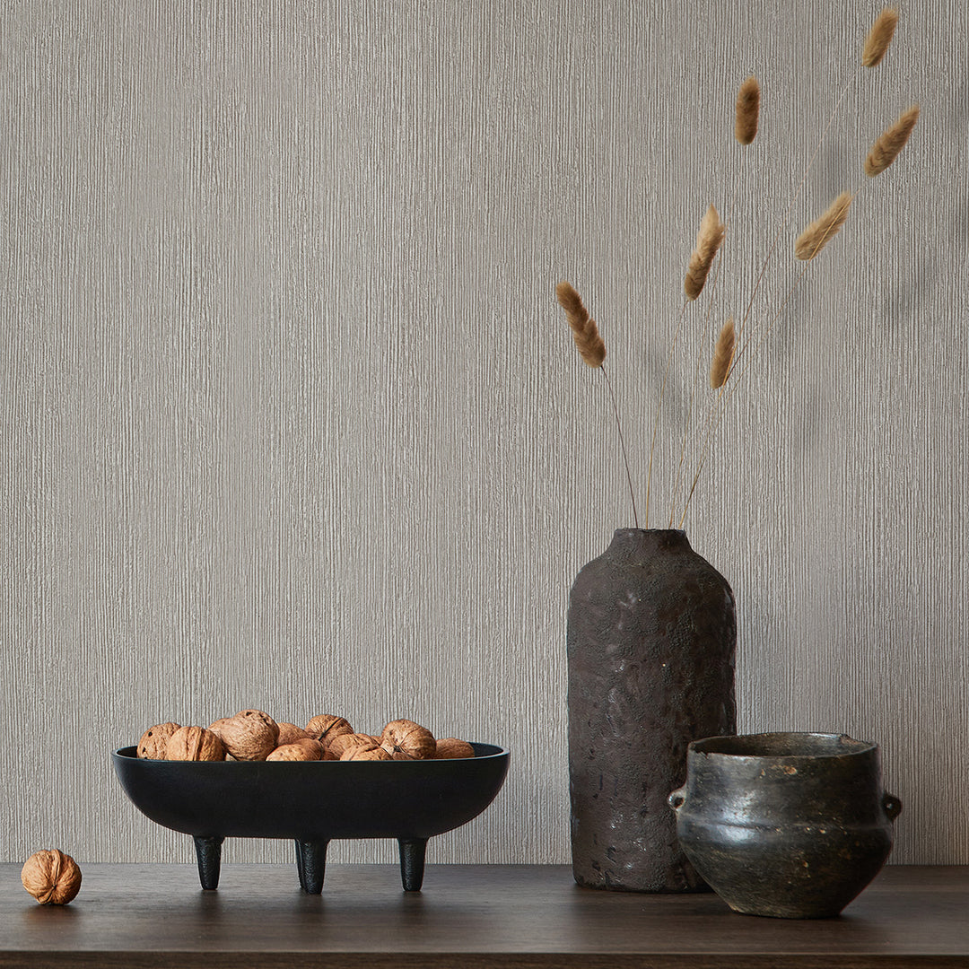 Винилов високоустойчив Тапет Едноцветен Таупе Timber