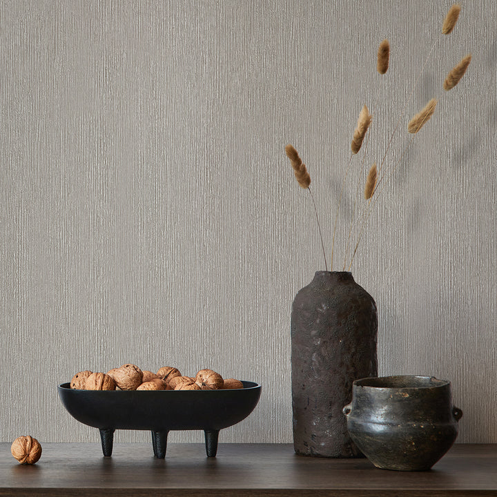 Винилов високоустойчив Тапет Едноцветен Таупе Timber