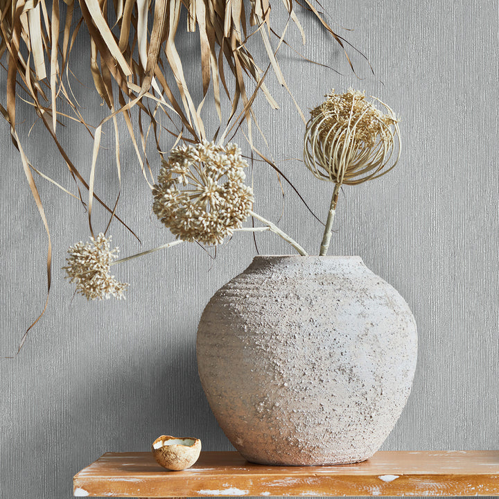 Винилов високоустойчив Тапет Едноцветен Сиво бежово Timber