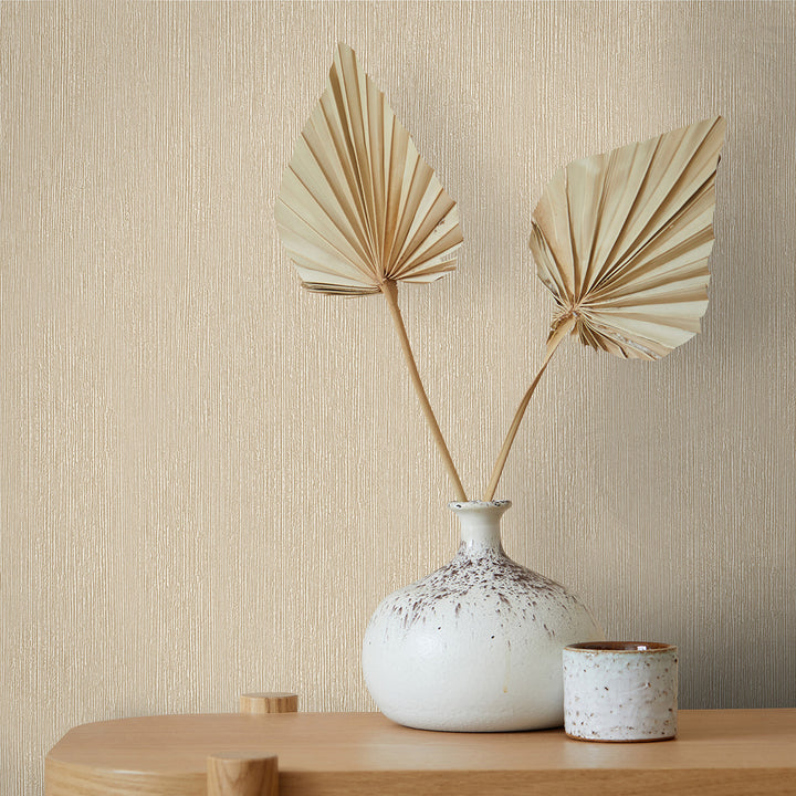 Винилов високоустойчив Тапет Едноцветен Бежово Timber