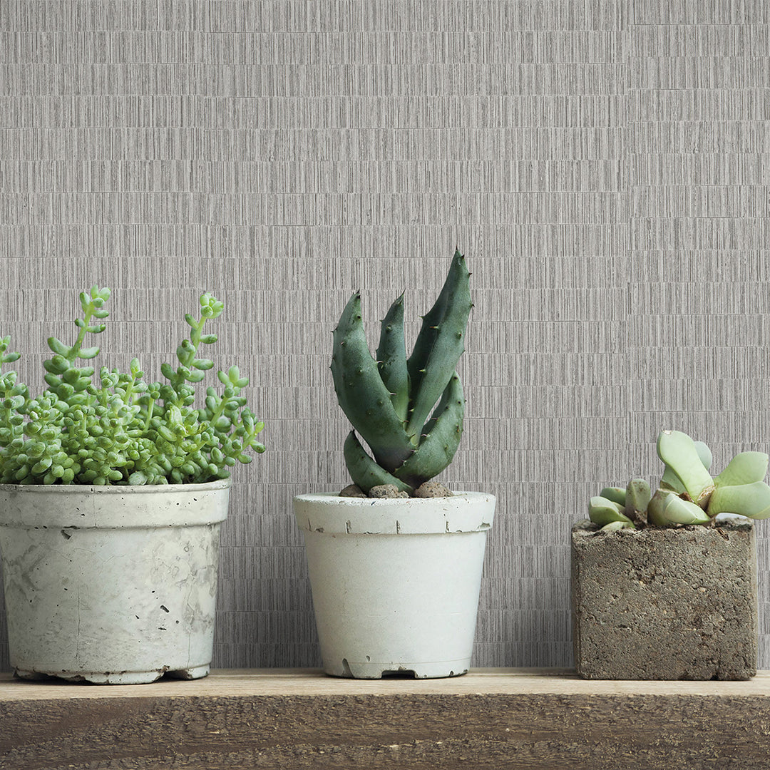 Винилов високоустойчив Тапет Рогозка Сиво Timber