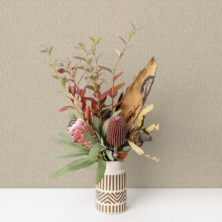 Винилов високоустойчив Тапет Рогозка Бежово Timber